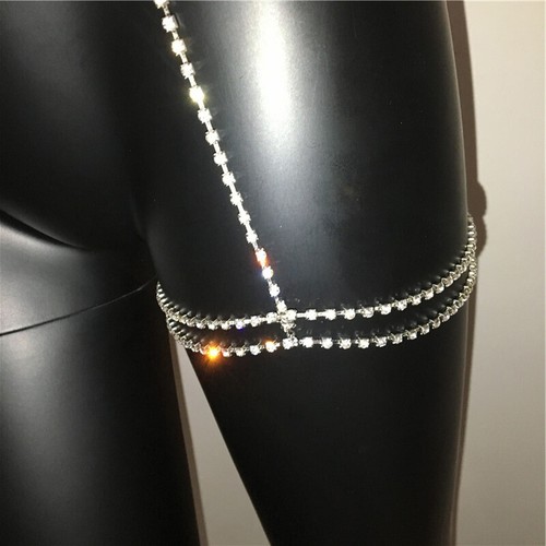 Sexy Rhinestone Waist Belly Chain Leg Thigh Chain Lady Bikini Body Chain Jewelry - Picture 4 of 15