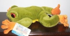 2000 TOYS 'R US ANIMAL ALLEY Croaking Frog 15" Plush Hand Puppet NWT  WORKING