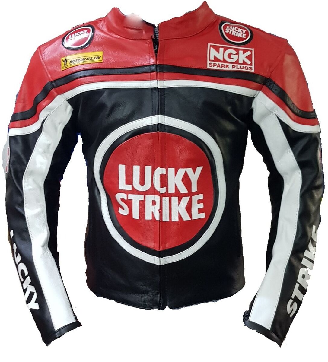 New Lucky Strike Motorbike Leather Jacket In Cow Hide/ 5 Ce New Lucky Strike Motorbike Leather Jacket In Cow Hide/ 5 Ce