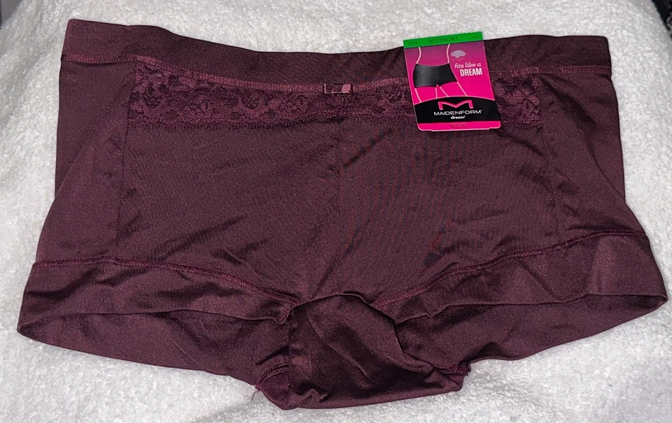 Panty corto MAIDENFORM Dream Microfibra Nightfire Rojo Niño NUEVO Para mujer Talla L 7 Grande Foto 2 de 4