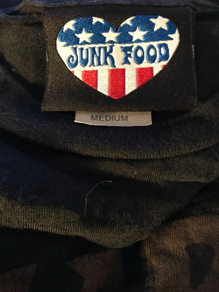 Camiseta Negra De Colección Comida Chatarra El Mago de Oz Peter Pan Records Talla M Hecha en EE. UU. Foto 2 de 4