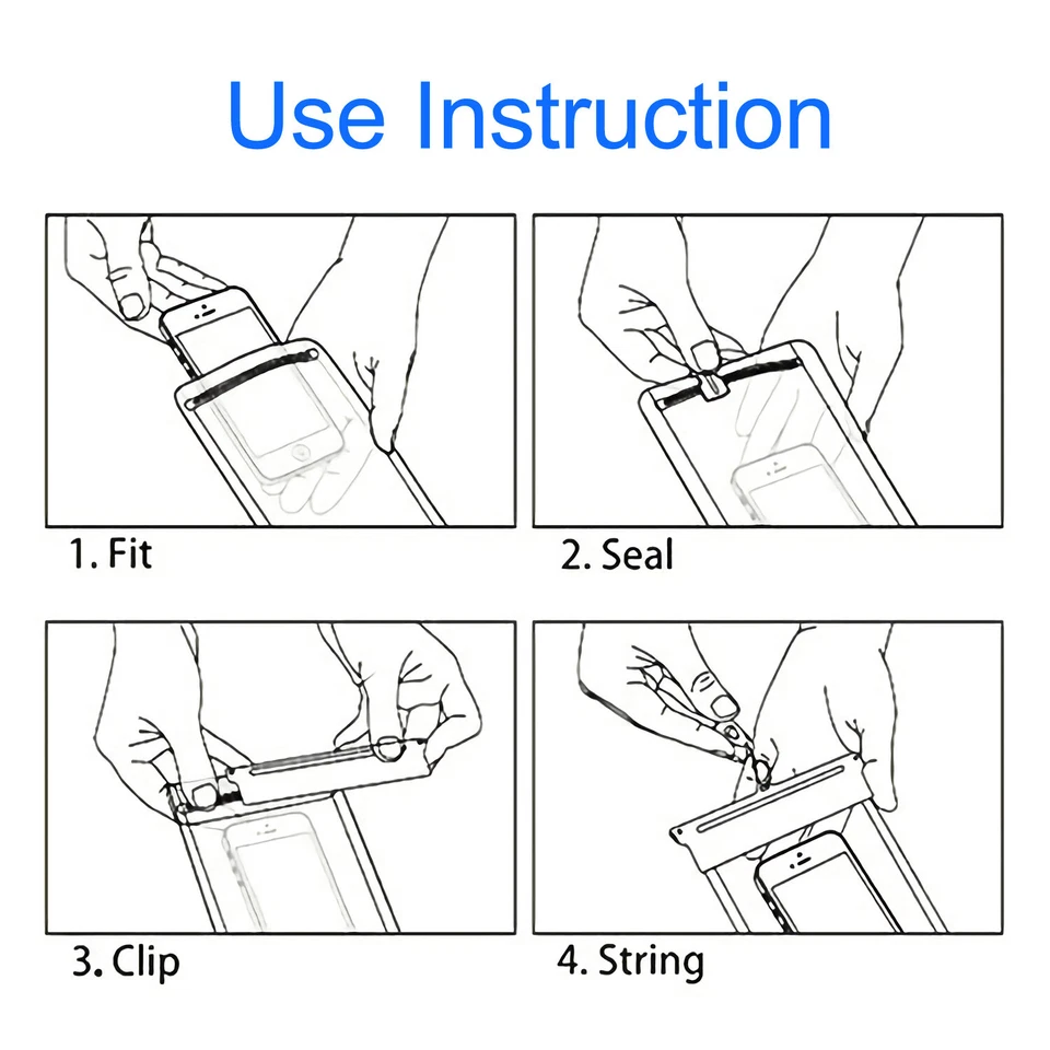 Waterproof Underwater Pouch Dry Bag Case Cover For Smartphone iPad Tablet 3 Size - Image 4 of 4