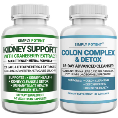 Kidney Support+Colon Cleanse Bundle | Energy, Kidney Function, Detox & Digestion