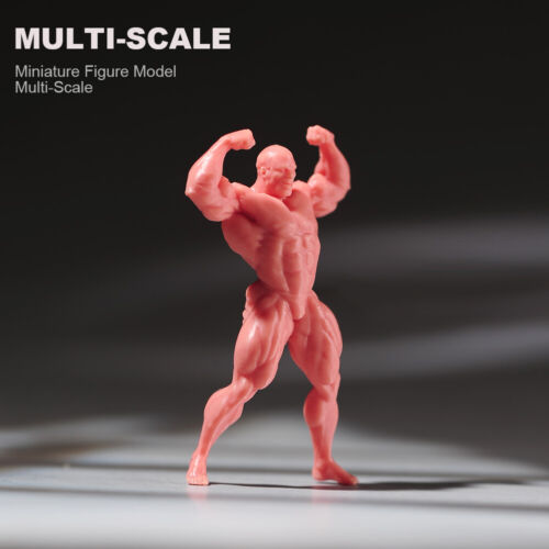 1/87 Bodybuilding African Muscle Man Miniature Scene Prop Car Vehicle Model - Picture 3 of 5