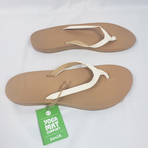 Nuovi sandali da donna bianchi Sanuk Cosmic Yoga Joy taglia 8 - Foto 3 di 6