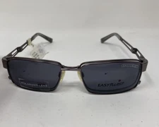 EASYTWIST CT210 20 GRAY GREY 51/16/135 EYEGLASSES WITH POLARIZED SUNCLIP HX52