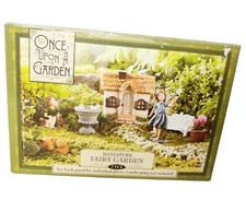 Once Upon a Garden Spring Fairy Village House Fox Dollhouse Miniature Figure Set