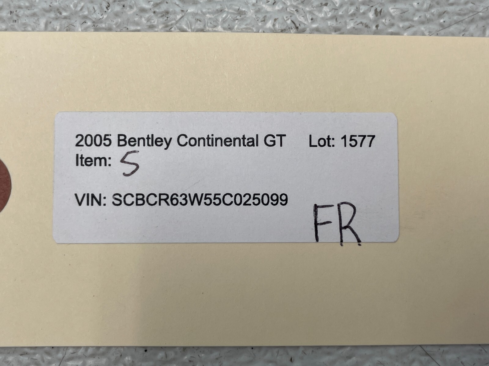 2003-2007 Bentley Continental GT Front Right Interior Door Cover Panel 1577 OEM