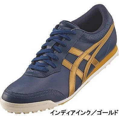 Asics Golf Shoes Gel Preshot Classic 2 TGN915 Navy Gold Good