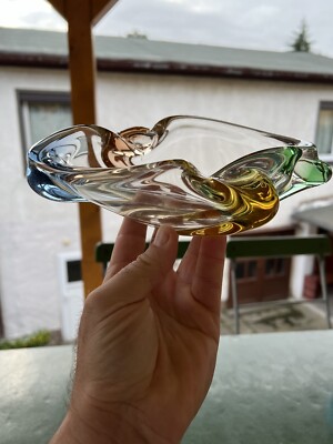 F. Zemek Crystal Schale Czech 60er Jahre