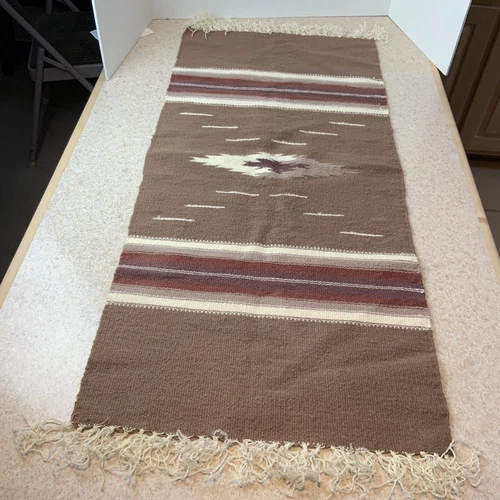 Southwestern Native American Style Hand Woven Rug / Wall Hanging 42’ X 18.5’