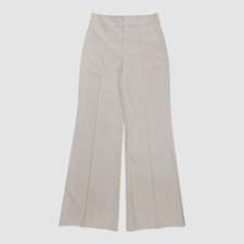 Alice + Olivia Women's White Dylan High-Waist Faux-Leather Wide-Leg Pants Size 6
