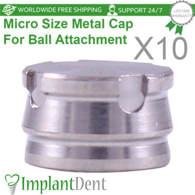 10 x Dental Micro Größe Metallkappen 1,8 mm für Kugelbefestigung Zahnmedizin ...