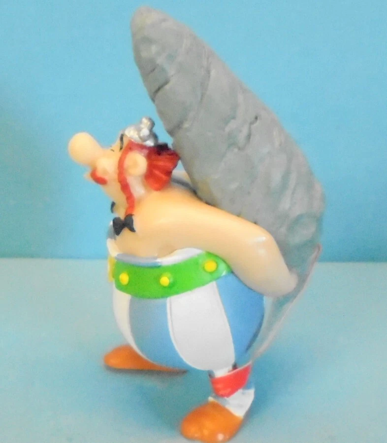 Serie Asterix : OBELIX mit Hinkelstein PLASTOY ref. 60611 mit Produktionsfahne - Bild 2 von 2