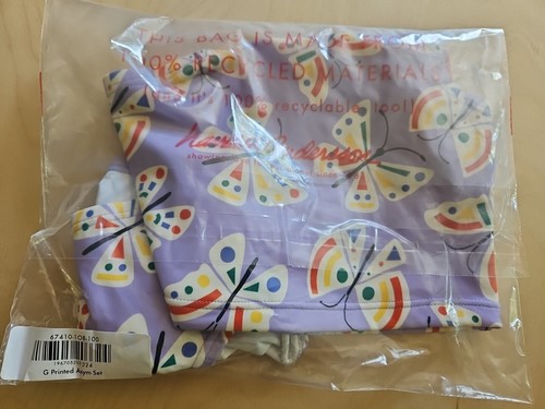 NWOT HANNA ANDERSSON BUTTERFLY MOSAIC ASYMMETRICAL SWIMSUIT TANKINI 100 4 $54 - Picture 4 of 6
