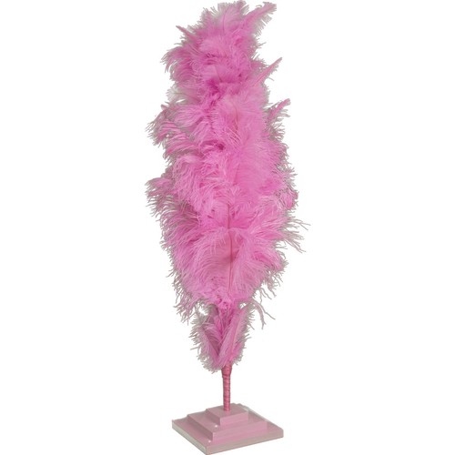 Pink Ostrich Feather Christmas Tree Real Bird Feather Branches Stand Included - Picture 2 of 23