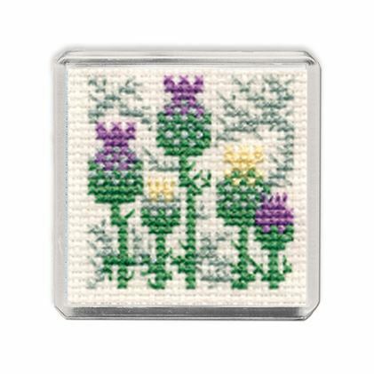 Scottish Thistle Fridge Magnet Cross Stitch Kit (Textile Heritage)