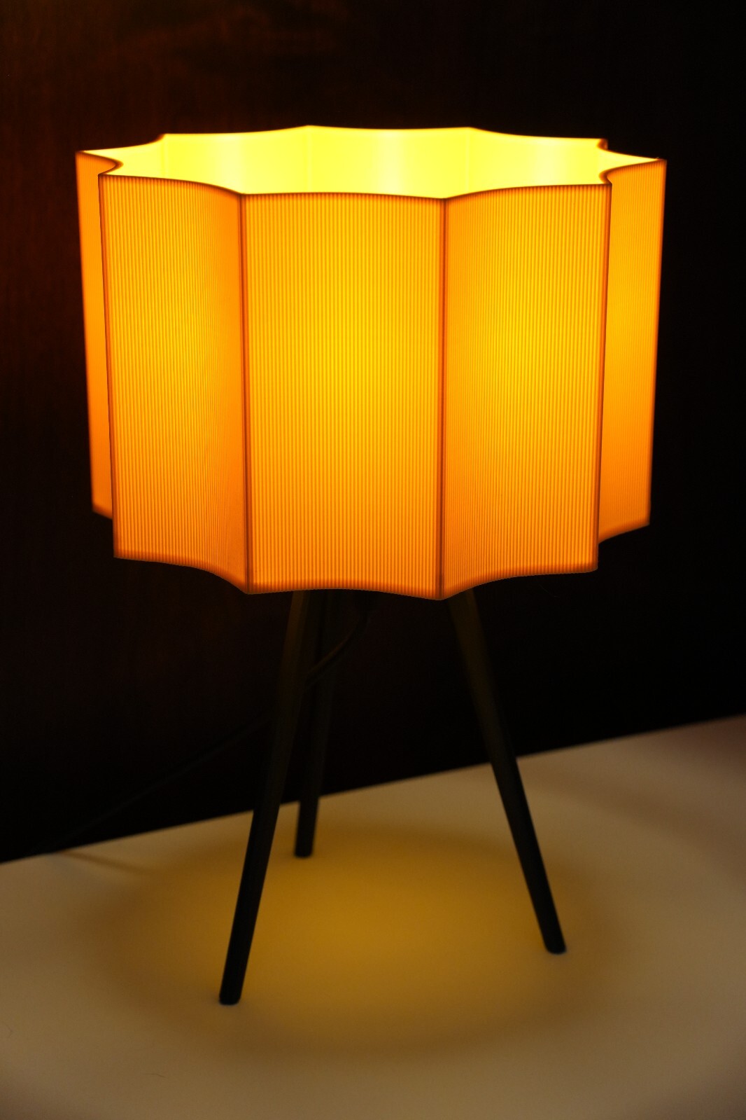 Lámpara de mesa cálida cortina estilo tradicional japonés inspirada en papel como Akari