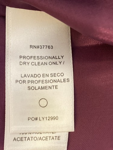 NWOT Laundry by Shelli Segal Size 8 Purple Silver Sheen Lined High Neck Dress - Picture 8 of 12