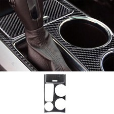 2pcs For 2011-14 Ford Explorer Carbon Fiber Interior Gear Shift Cover Trim