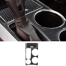 2Pcs For 2011-14 Ford Explorer Carbon Fiber Interior Gear Shift Cover Trim