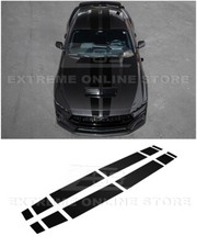 For 24-up Ford Mustang S650 Gt Matte Black Over The Top Racing Car Stripe