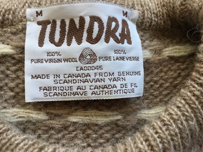 Vintage Tundra Canada Crew Neck Virgin Wool Sweater Mens Medium | eBay