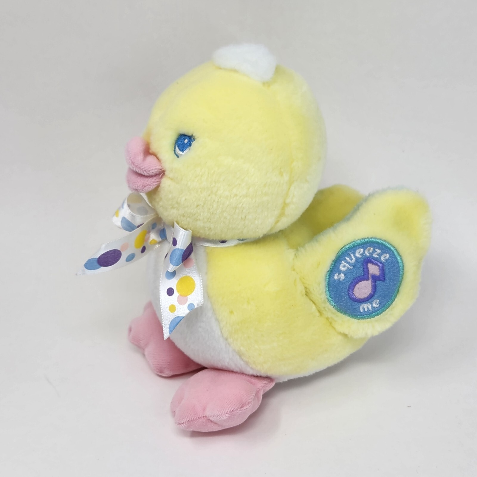 7" VINTAGE EDEN YELLOW BABY DUCK / CHICK STUFFED ANIMAL PLUSH TOY NON