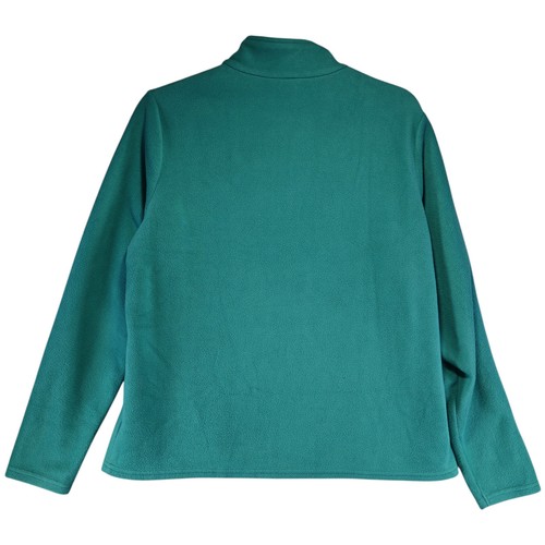 M&S Womens Fll Zip Sweatshirt Size 18 Green Long Sleeve Crew Neck 100% Polyester - Picture 7 of 8