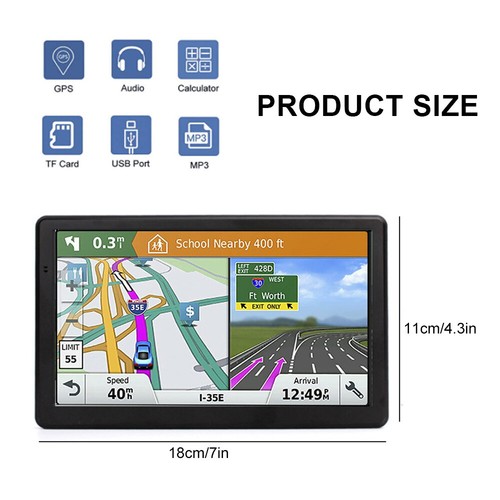 Car Truck GPS Navigation Navigator System Sat Nav Free AU Map 7" HD Touch Screen - Picture 3 of 12