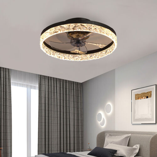 20'' Ceiling Fan w/LED Light Remote Control 3 Colors Changeable for Living Room - Picture 31 of 35