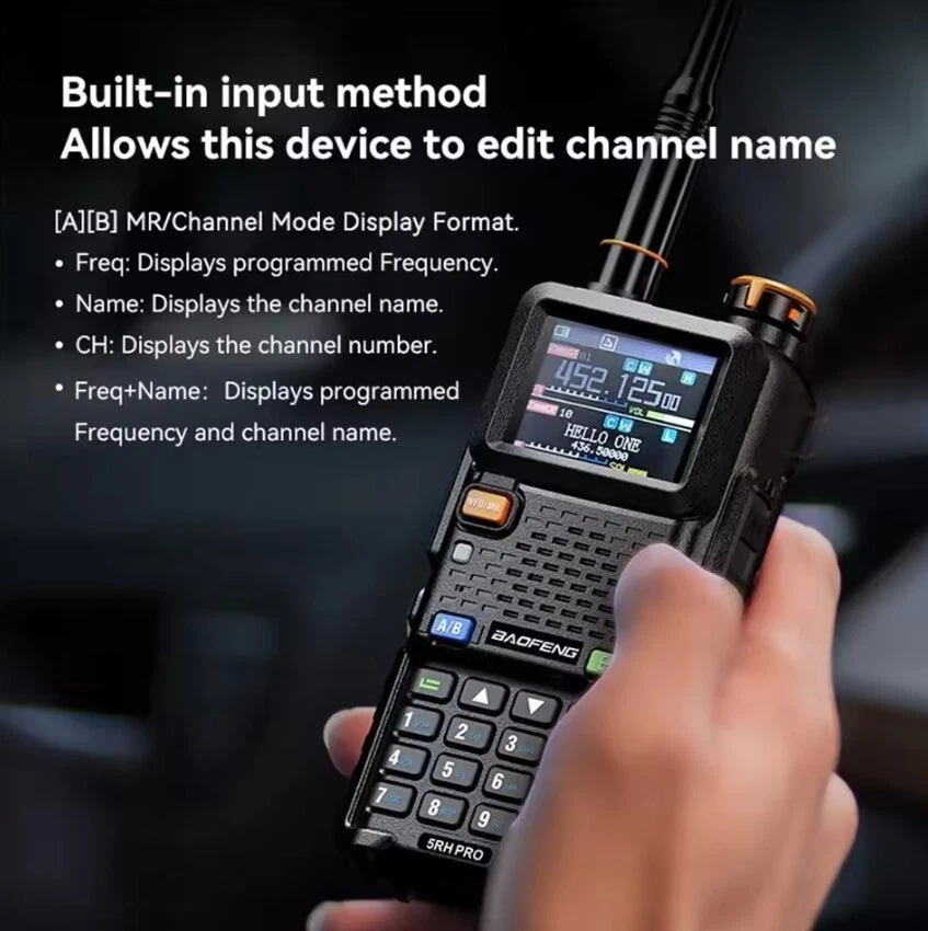 BAOFENG 5RH PRO Walkie Talkie Ricetrasmittente Radio Dual Band VHF 136-174 MHz - Immagine 4 di 4