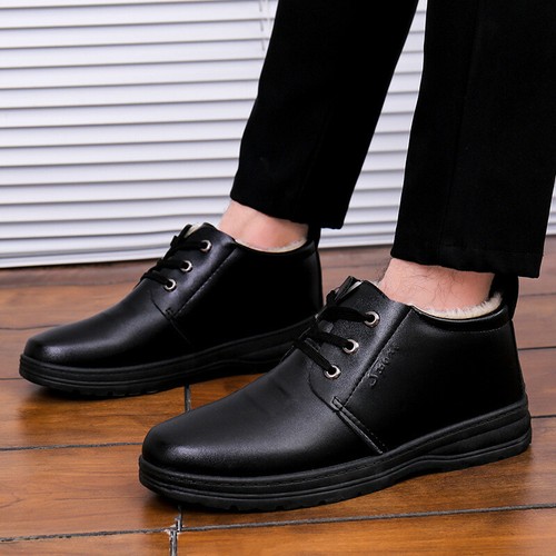 Mens Fleece Lined Winter Warm Shoes 