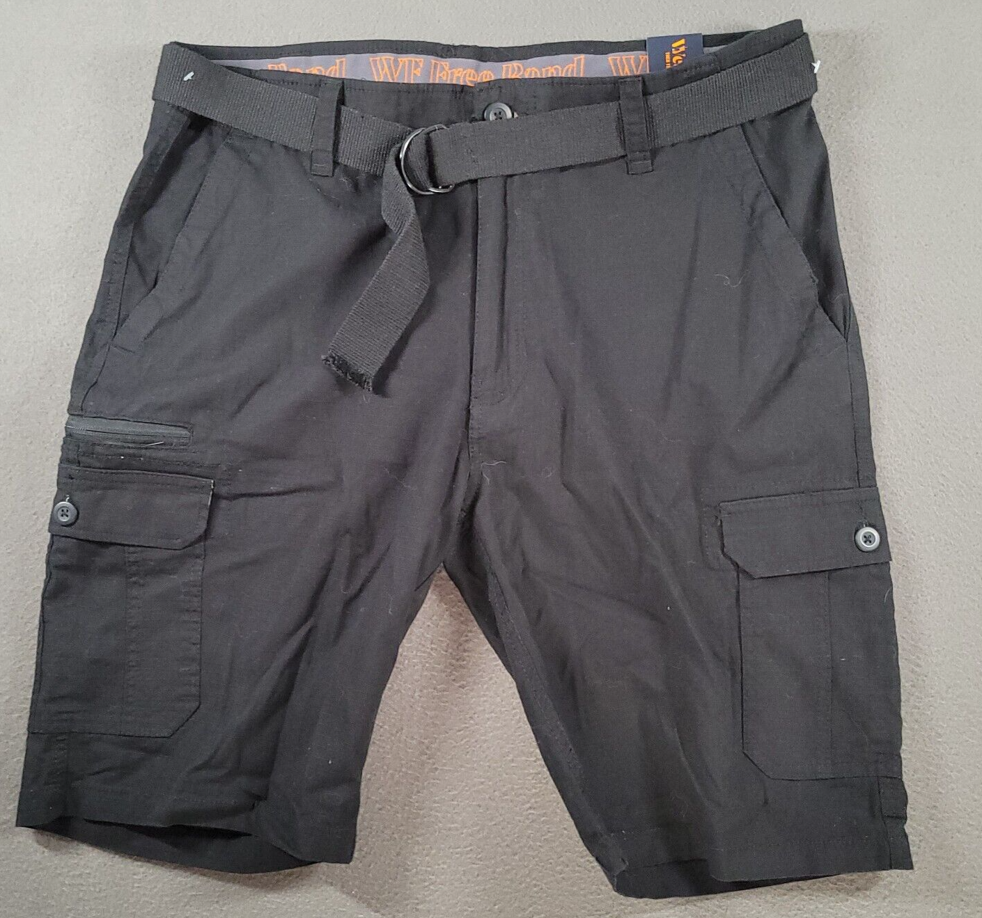 Wearfirst Shorts Mens 38 Black Ripstop Cargo Pocket Stretch Outdoor Utility NWT