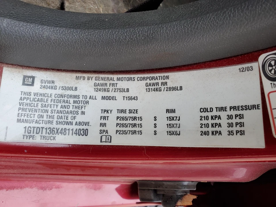 Conjunto de manija de puerta exterior trasera derecha 2004-2008 GMC/Chevy Canyon/Colorado Foto 3 de 4