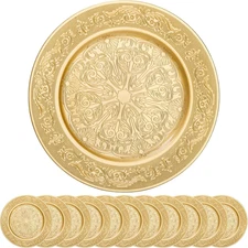 12 Pack Gold Charger Plates 13 Inch Gold round Chargers for Dinner Plates