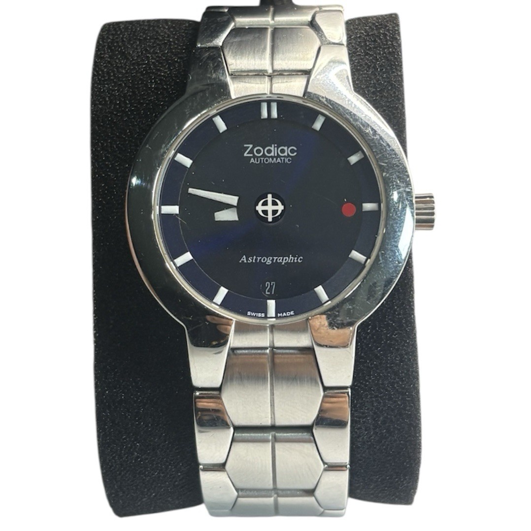 Zodiac Astrographic 2000 Mystery Dial Dark Blue Automatic Original Band Rare