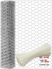 16in x 82ft Chicken Wire,  40cm x 25m Poultry Wire 16 in x 82 ft (100 Ties) 0.52 per foot
