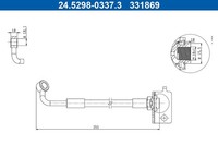 Bremsschlauch Vorne Rechts Ate 245298 03373 FÜR Hyundai