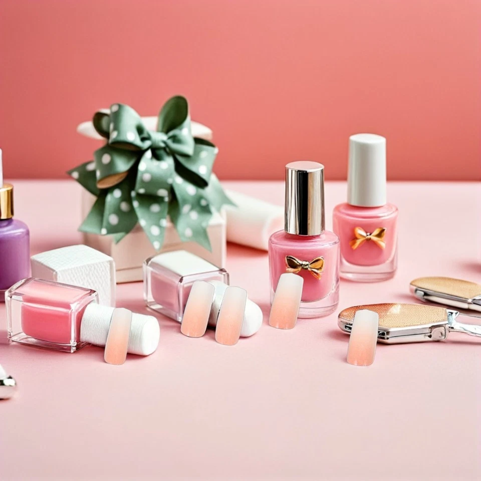 120 Stück kurze künstliche Fingernägel mit Farbverlauf für Damen – künstliche - Bild 4 von 4