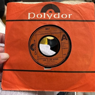 SWEET - Love Is Like Oxygen 7  Vinyl Single Record 1978 Polydor POSP001 Vg+