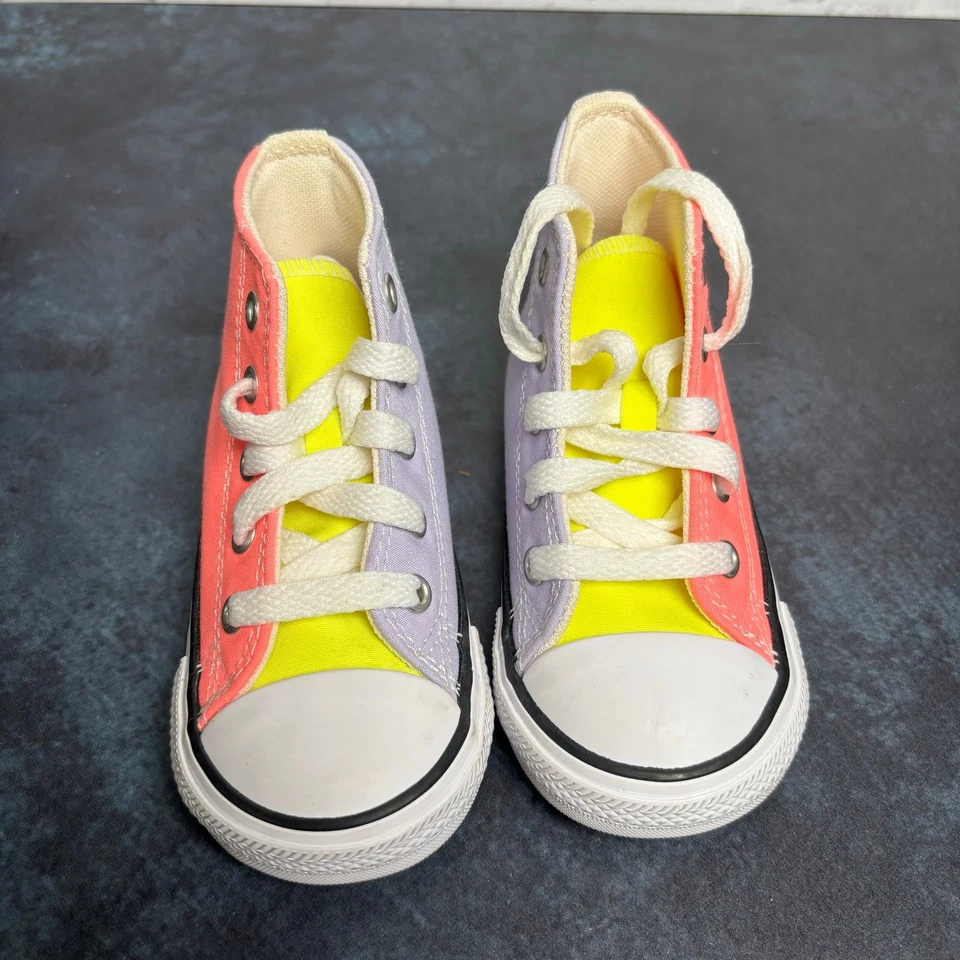 匡威 Converse All Star 学步儿童高帮运动鞋电动腮红色块尺寸 6 — 第 4/4 张图片