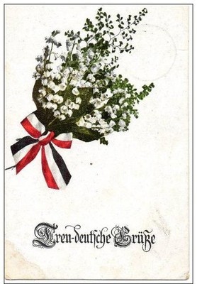 (12) BLACK-WHITE-RED -- '' FAITHFUL-GERMAN GREETINGS ''