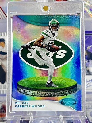 2023 Panini Garrett Wilson - Teal Holo Mirror /50 - New York Jets