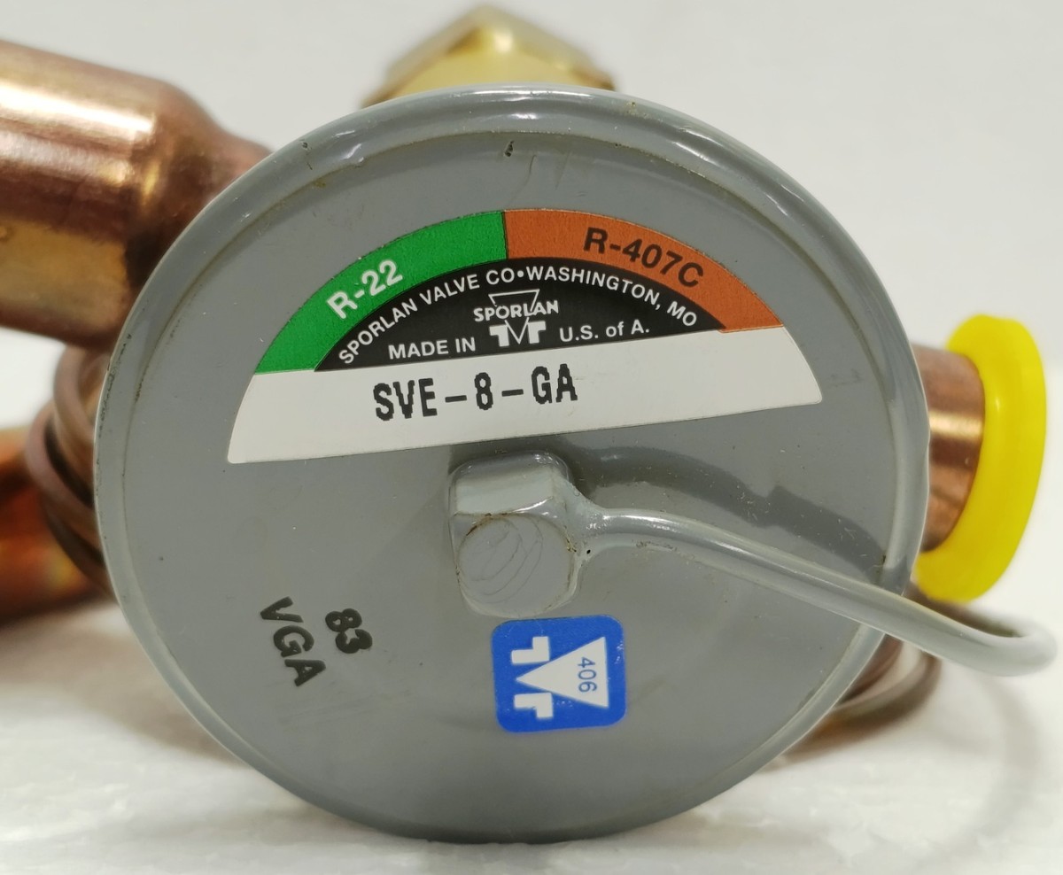 SPORLAN SVE-8-GA Thermostatic Expansion Valve 5/8x7/8 ODF R22