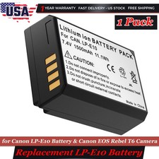 1-Pack New Replacement Battery for Canon LP-E10 LC-E10  Canon EOS Rebel T7 DSLR
