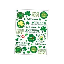 St Patricks Day Temporary Tattoos Mixed Styles Lucky Clover Shamrock Pattern A1