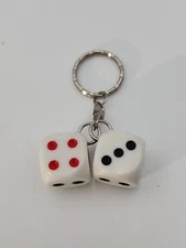 Vintage Dice set keychain key ring