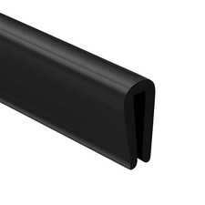 Sheet Metal Edge Protector Self-Adhesive U Channel Rubber Trim Black