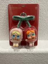 Pop Mart CryBaby Crying For Love Vinyl Plush Hanging Card Love You Cherry Much